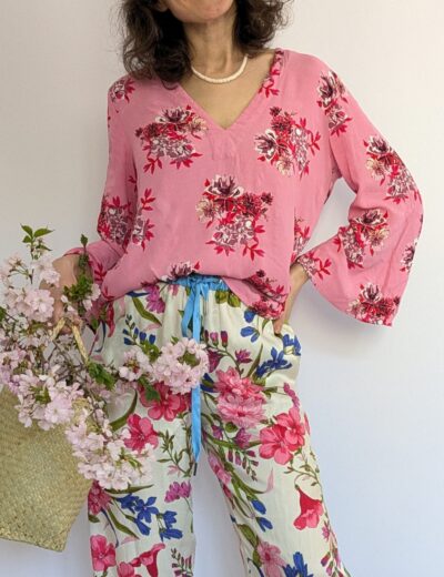 Bluse mit Blumenmuster von KappAhl Gr.38
