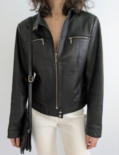 Klassische Jacke aus echtem Leder Gr.36