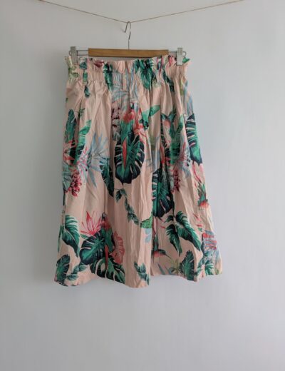 Baumwollrock mit tropischen Mustern Gr.S/M