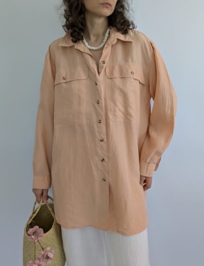 Seidenbluse von Phil Claire, Gr. 38/40 overize Sommer