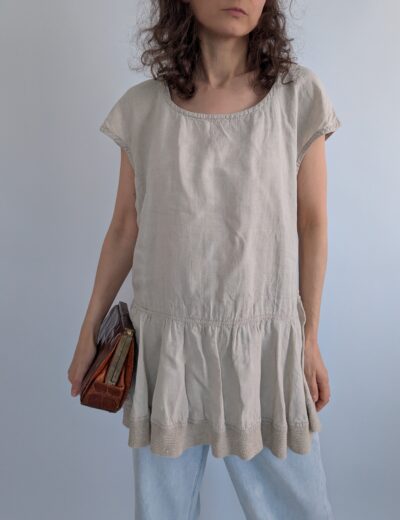 Leinenbluse mit Rüschen Gr.L