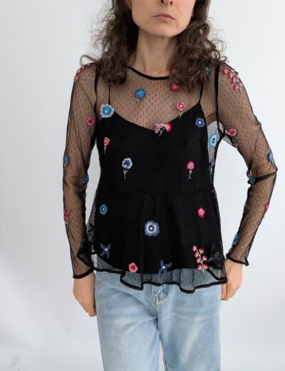 Bluse mit Blumenmuster von Zara Gr.S