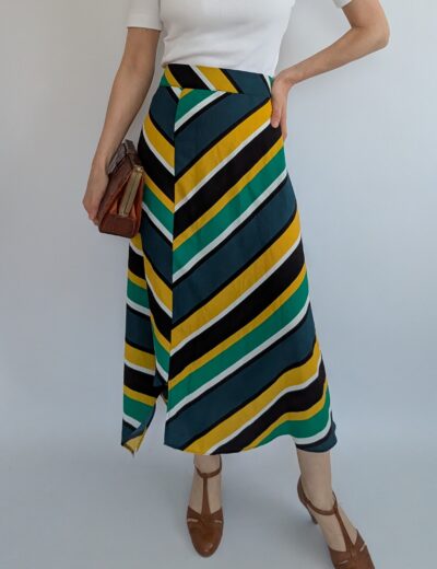 Gestreifter Midirock Gr.XL