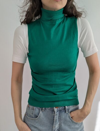 Grüne Viskoseweste Gr.34 Chicorée