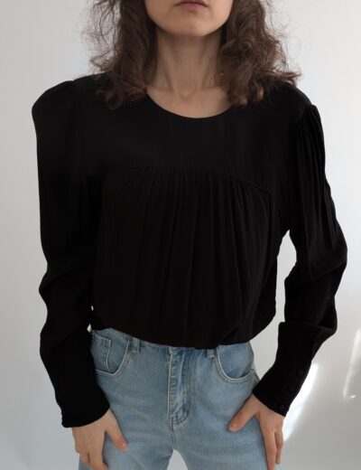 Klassische schwarze Bluse von Espirit Gr.S/M