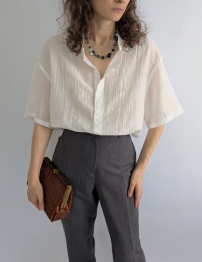 Weiße Bluse aus Lyocell Gr.XXL