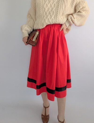 Roter Retro-Midirock Gr.S