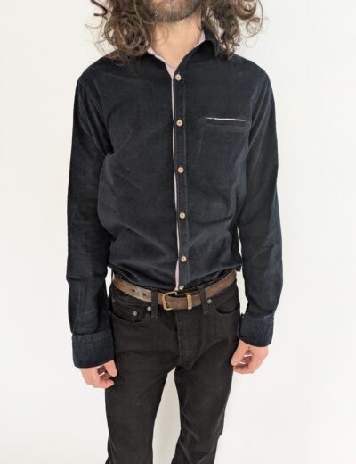 Cordhemd, Größe XS, dunkelblau, Baumwolle