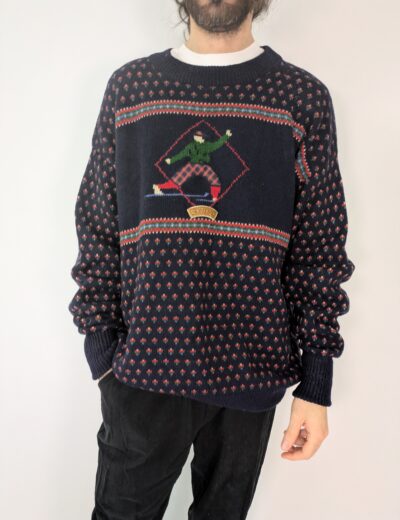 Vintage Ski Pullover Gr.L Wolle
