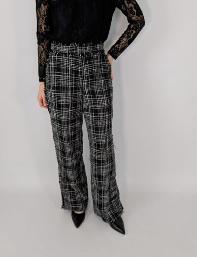 Karierte Hose mit Schlitz Gr.36 H&M