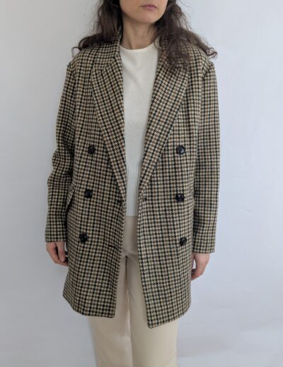 Hahnentrittmuster von Mango Gr.S 58% Wolle