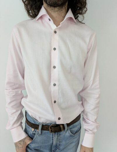 Elegantes rosa Hemd S slim fit 100% Baumwolle