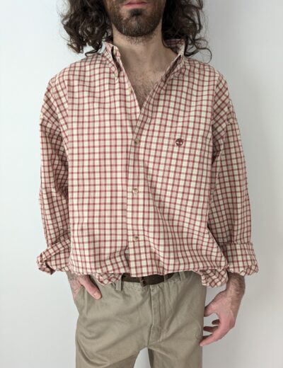 Timberland Hemd XL, rot/beige kariert