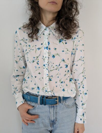 Geblümtes Hemd aus Viskose Gr.34