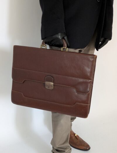 Vintage Leder Aktentasche Braun
