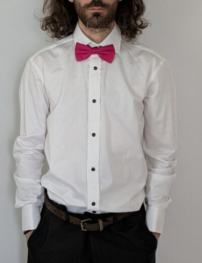 Elegantes weißes Hemd mit Manschettenknöpfen Gr.S