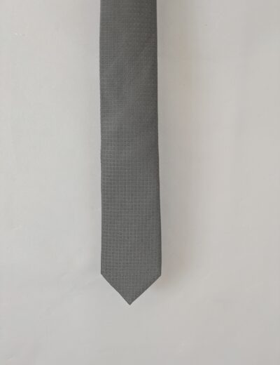 Graue Seidenkrawatte