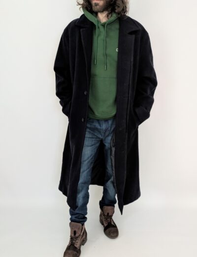 Wollmantel Vintage Oversize Gr.52/L dunkelblau