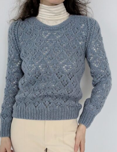Strickpullover in Blau, Gr. 34