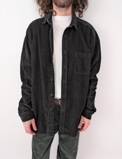 Cordhemd, schwarz von ASOS Gr.L