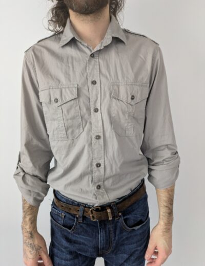 Graues Hemd von Dressmann,  Baumwolle Gr.S