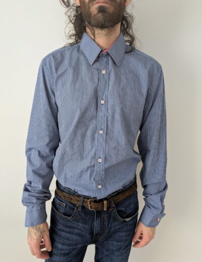 Blau kariertes Hemd Gr.M, Baumwolle