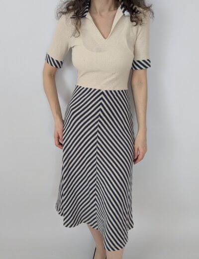 Retro-Kleid im Matrosenstil Gr.XS