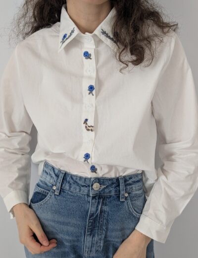 Hemd mit Stickerei Gr.XS