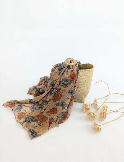 Schal mit Safari-Motiv