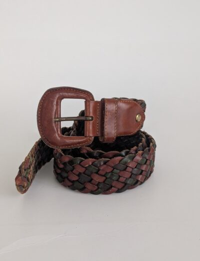 Geflochtener Ledergürtel S,M
