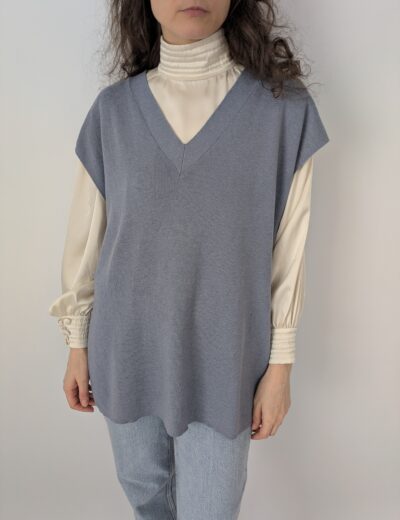 Blaue Weste oversize S/M