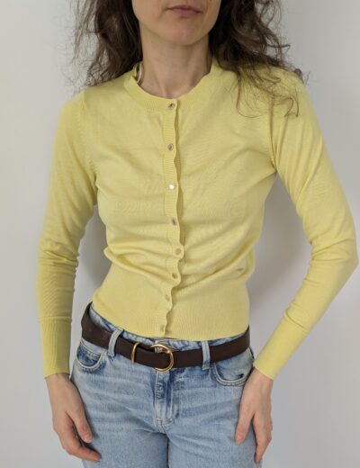 Gelber Pullover aus Lyocell Gr.34