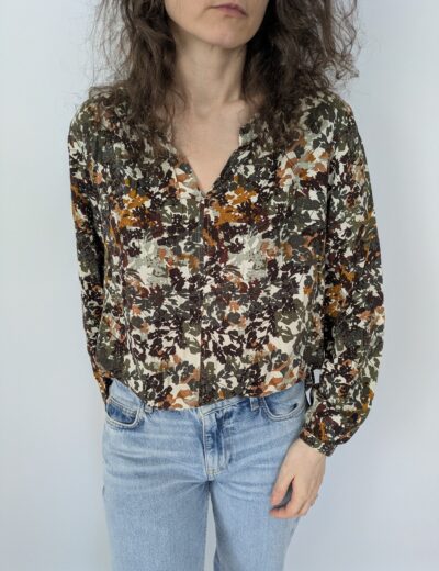 gemustertes Viskosehemd  Gr.42