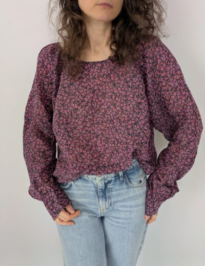 Bluse mit Blumenmuster von Lindex Gr. XL