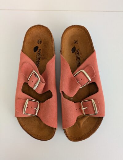 Leder-Flip-Flops Gr.41, Naturleder