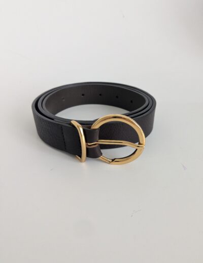 Ledergürtel mit goldener Schnalle 100