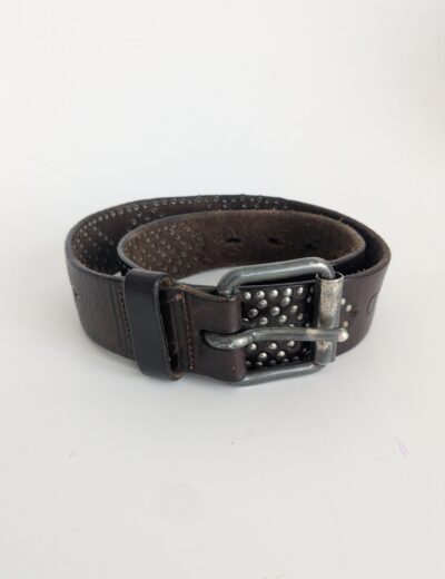 Ledergürtel mit Nieten, Vintage Gr.34