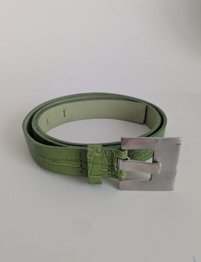 Grüner Ledergürtel von United Colors of Benetton Gr.S