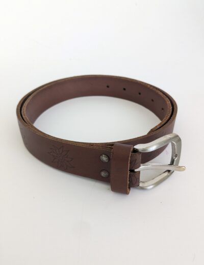 Ledergürtel mit Blumenmuster Gr.M