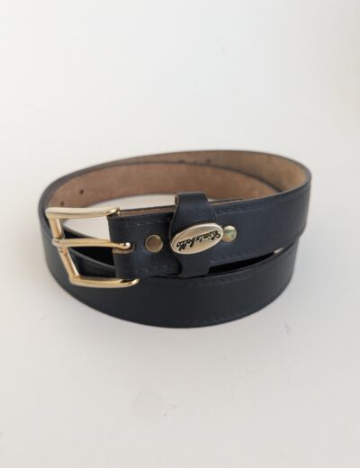 Schwarzer Ledergürtel Vintage 90