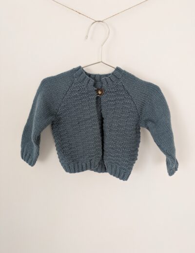 Blauer Strickpullover 68