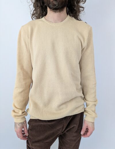 Cremefarbener Baumwollpullover Gr.L