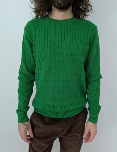 Baumwollpullover, grün S