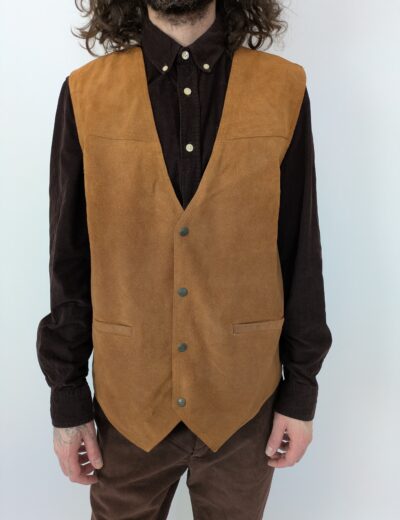 Weste aus echtem Leder Gr.XL, Vintage