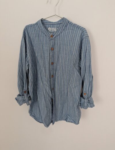 Gestreiftes Baumwollhemd 164