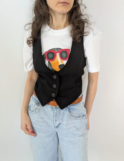 Schwarze, klassische Weste Gr. S