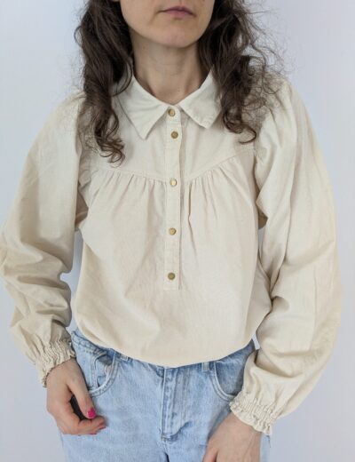 Cordhemd mit Kragen Gr.S