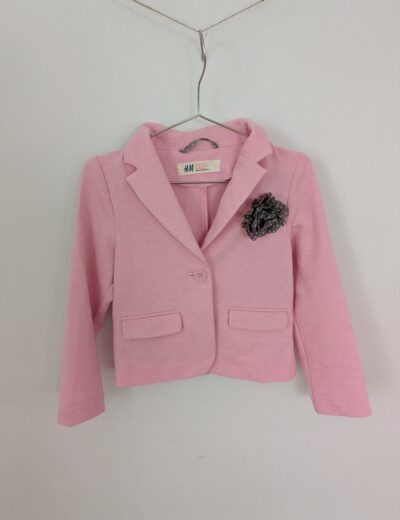 Rosa Jacke mit Blume H&M 110cm, 4/5 Jahre