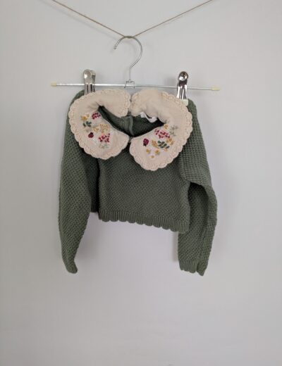 Pullover mit Kragen und Stickerei Next, 92, 1,5-2 Jahre