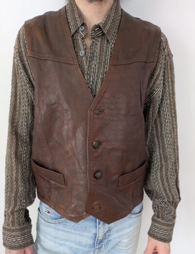 Motorradweste , Vintage Gr. M, Braun